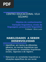Variação Linguistica 1 Ano