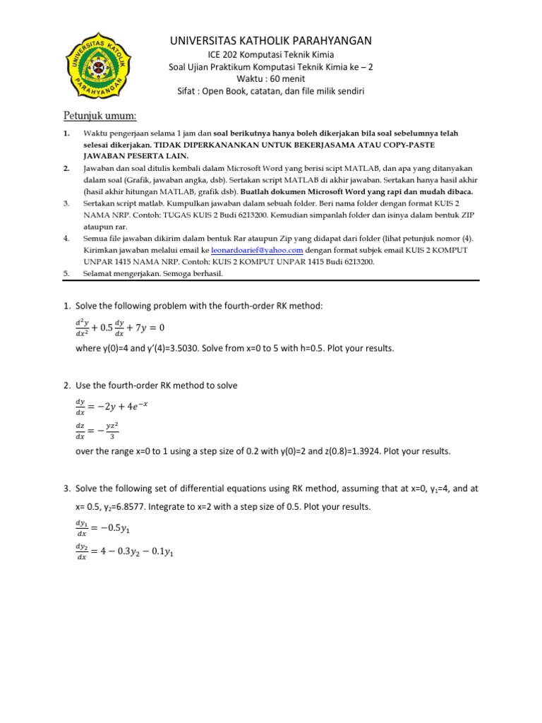 Soal Kuis Komputasi 2013-Fix | Kalkulus Diferensial | Tarif