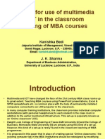 A Model For Use of Multimedia ICT in The Classroom