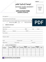 IIUI-Application Form Academic Posts