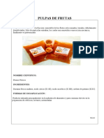 Pulpa de Durazno Pasteurizada.