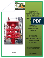 CONJUNTO de PREVENTORES de SUPERFICIE Durante Las Operaciones de Perforación Si Llegara A Manifestarse Un Brote