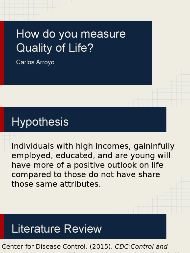 Measuring Quality of Life Factors | PDF