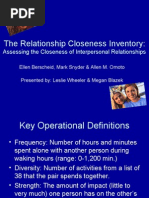 The Relationship Closeness Inventory