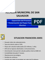 Experiencia y Beneficios Titularizacion Alcaldia Municipal de San Salvador PDF