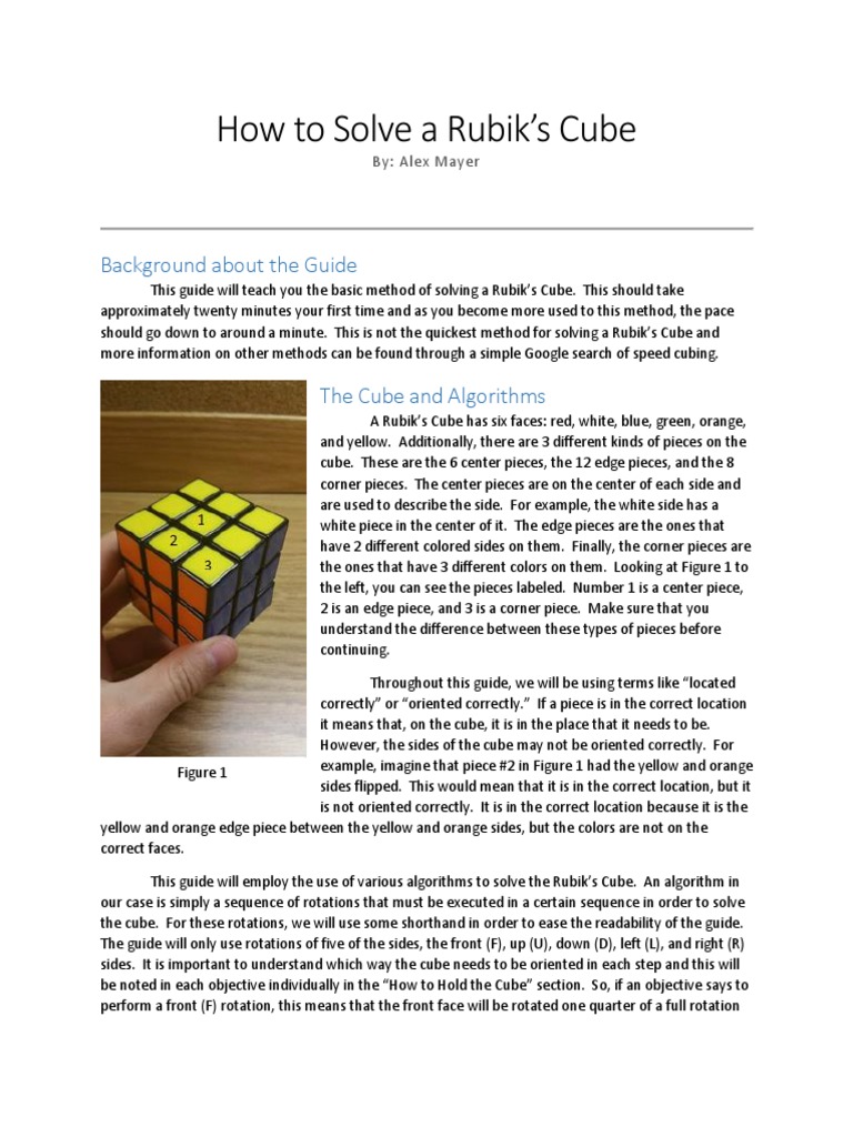 How To Solve A Rubiks Cube | PDF | Teaching Mathematics | Computing And ...