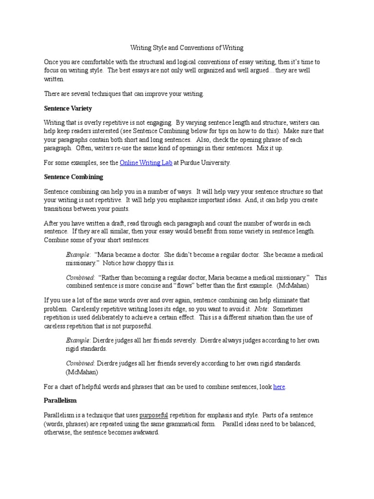 Enhance Your Writing Style Techniques | PDF | Sentence (Linguistics ...