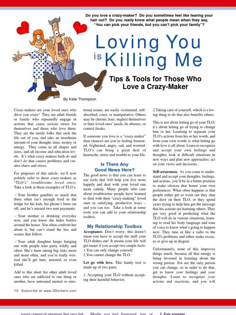 Loving You Is Killing Me Psychological Concepts Psychology
