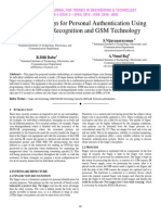 Two Step Design For Personal Authentication Using Finger Vein Recognition and GSM Technology