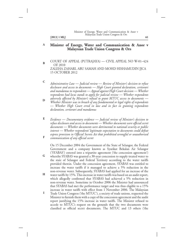 Minister Of Energy Water And Communication Pdf Freedom Of Information Laws By Country Writ