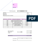 Modelo Pedido de Excel