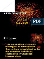 Java Keywords: CSE 115 Spring 2006