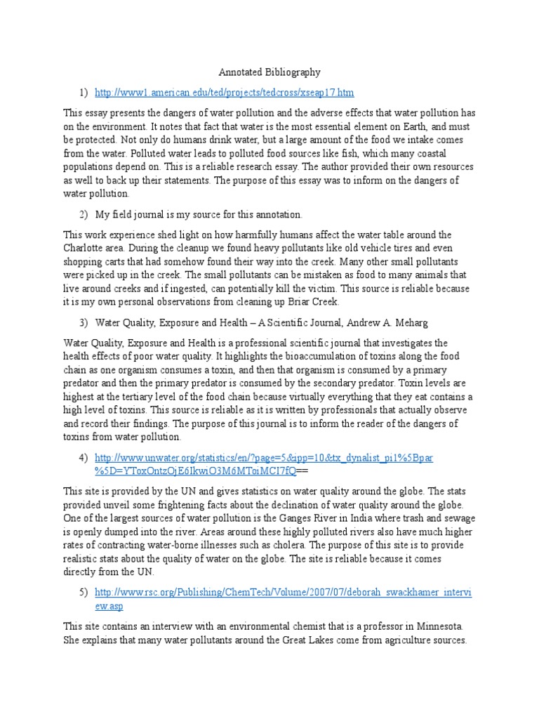 Annotated bibliography on air pollution image