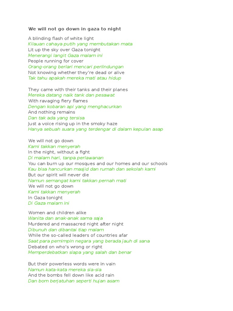 Lirik Gaza To Night Pdf
