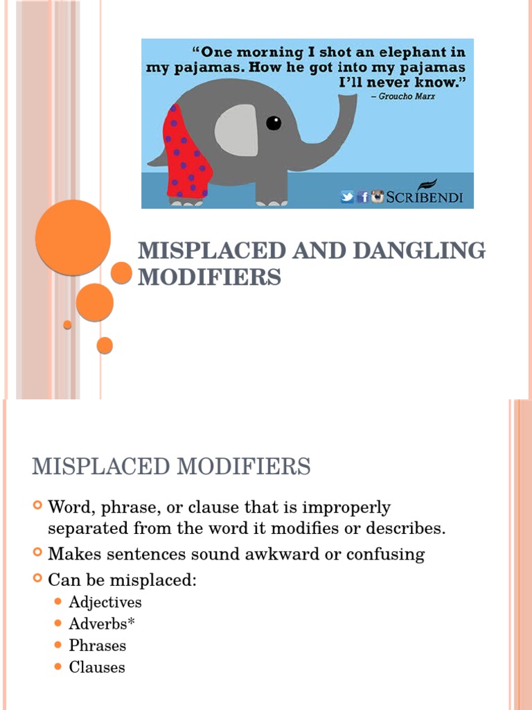 Misplaced and Dangling Modifiers Explained | PDF