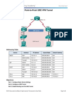 Configuring a Point-To-Point GRE VPN Tunnel