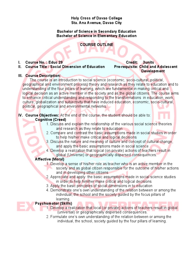 Social Dimension of Education | PDF | Social Science | Science