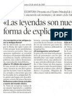"Las Leyendas Son Nuestra Forma de Explicar El Mundo" (Irene Vallejo) - Heraldo de Aragón