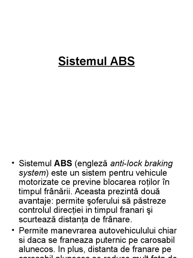 Sistemul ABS | PDF