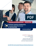 Informator 2015 - Studia Podyplomowe - Wyższa Szkoła Bankowa W Szczecinie PDF