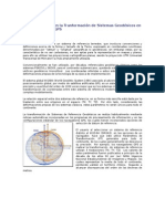 Consideraciones en la transformación de sistemas geodésicos en navegadores GPS