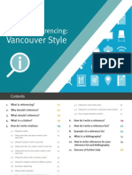 Vancouver Style: Citing & Referencing