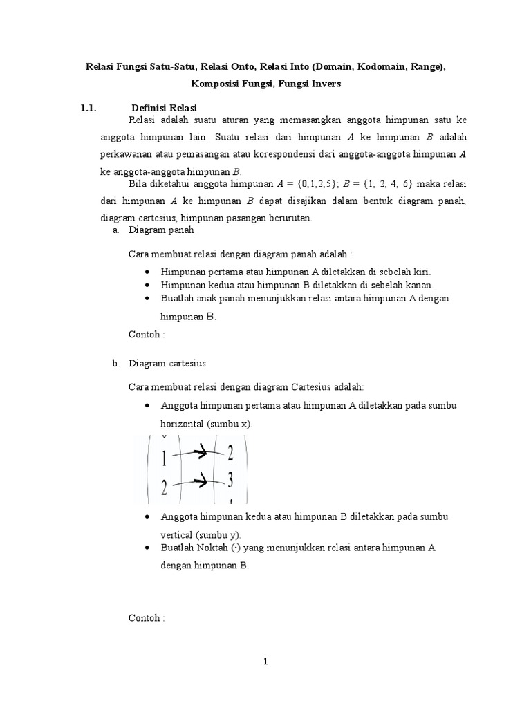 Makalah Relasi Fungsi Satu Fix