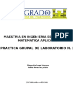 Practica Grupal de Laboratorio N. 3: Maestria en Ingenieria Estructural Matematica Aplicada