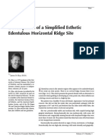 Development of A Simplified Esthetic Edentulous Horizontal Ridge Site