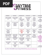 LA Fitness Class Schedule Overview | PDF