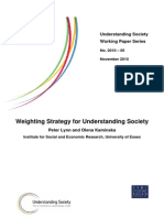 Weighting Strategy For Understanding Society 2010