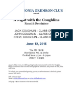 Flyer For Coughlin Book