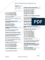 configure static nat statements