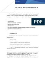 Roteiro para o Projeto de Pesquisa PDF