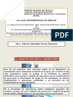 El Agua de Uso en El Laboratotio. Soluciones Buffer. Potenciometría