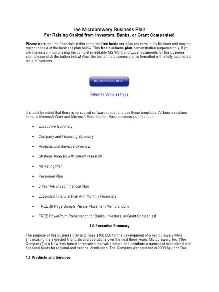 7 bbl brewery business plan image