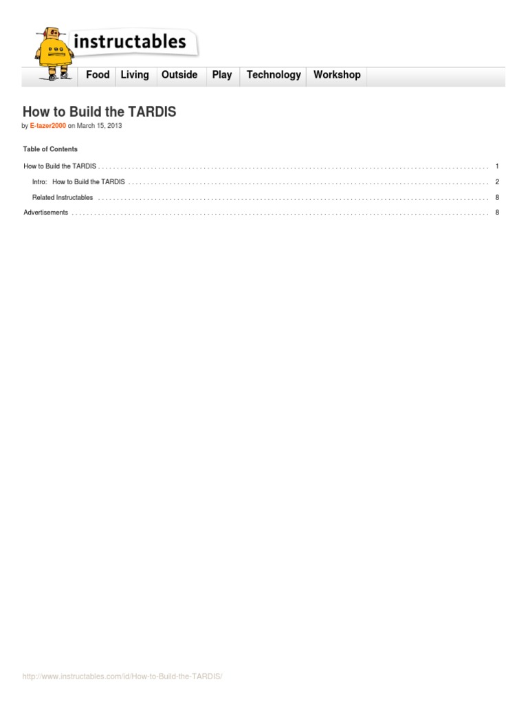 How To Build The TARDIS | PDF | Door | Framing (Construction)