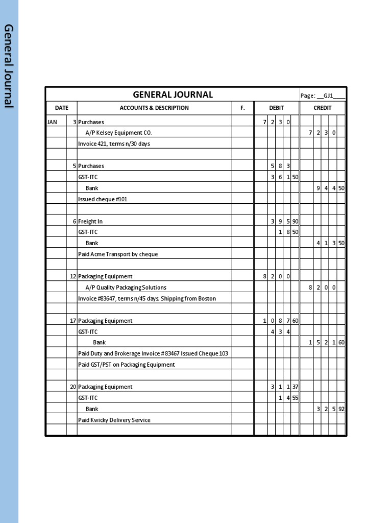 General Journal | PDF | Finance & Money Management