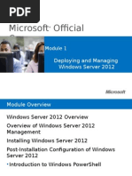 Windows Server 2012 - Deploying and Managing 