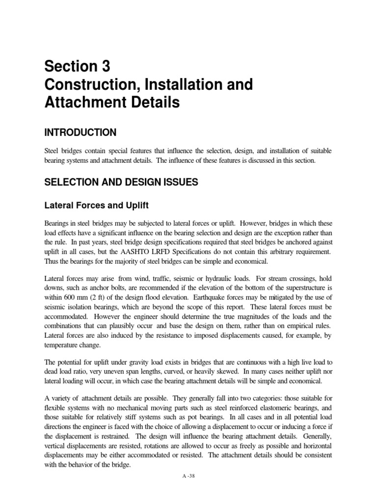 Bridges All Paper Steel Bridge Bearing Selection and Design Guide