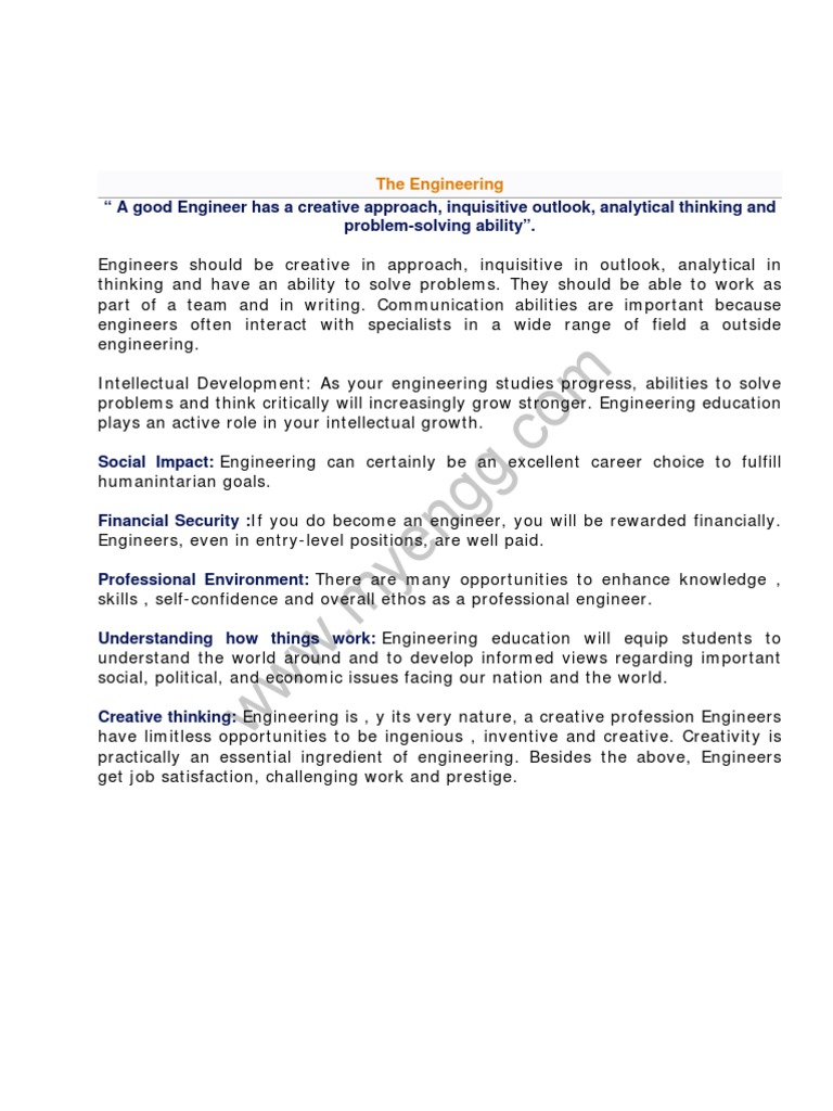 Choose Engineering | PDF | Engineer | Engineering