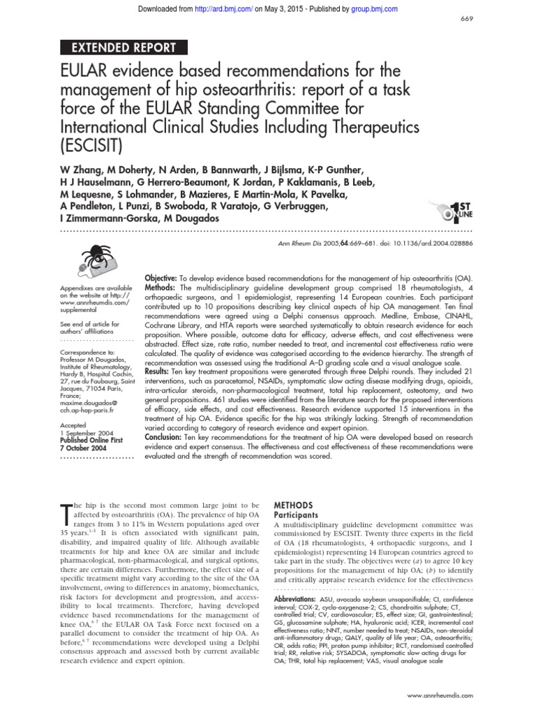 Ann Rheum Dis 2005 Zhang 669 81 | PDF | Analgesic | Nonsteroidal Anti ...