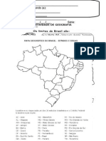 Atividade Geografia o Brasil