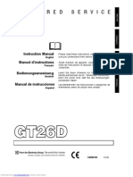 Jonsered gt26d Instruction Manual