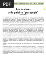 Los Avatares de La Palabra Pedagogia