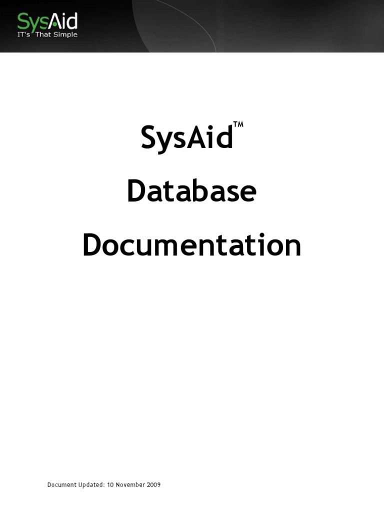 Sys Aid Database Guide | PDF | Games & Activities