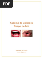 Caderno de Exercícios Terapia Da Fala