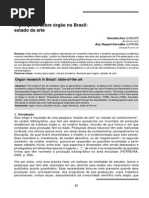 A Pesquisa Sobre Órgão No Brasil - Estado Da Arte