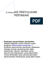 Evaluasi Penyuluhan Pertanian