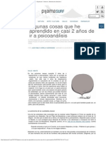 Algunas Cosas Que He Aprendido en Casi 2 Años de Ir a Psicoanálisis « Pijamasur